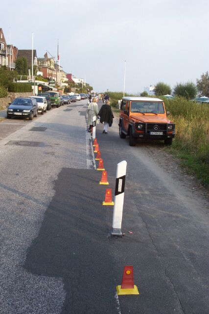 Strandweg Blankenese (Oktober 2003) - Teil des Nordsee-Radweges